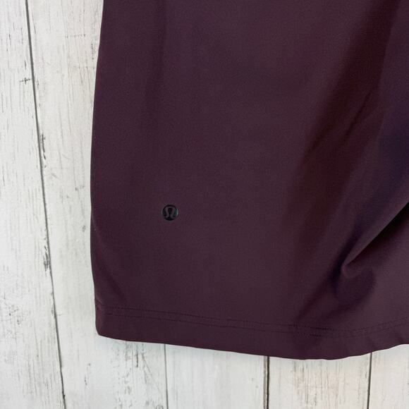 Lululemon Burgundy The Works Golf Short 11" Chino Shorts Size 38 Warpstreme - Picture 11 of 15